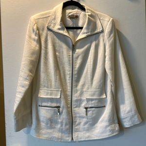 White Linen Blazer